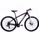 Bike Oggi Hacker Sport Aro 29 21V Freio a Disco Preta/Laranja