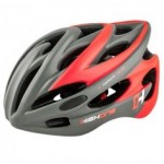 CAPACETE BIKE VOLCANO CINZA E VERMELHO G C/LUZ